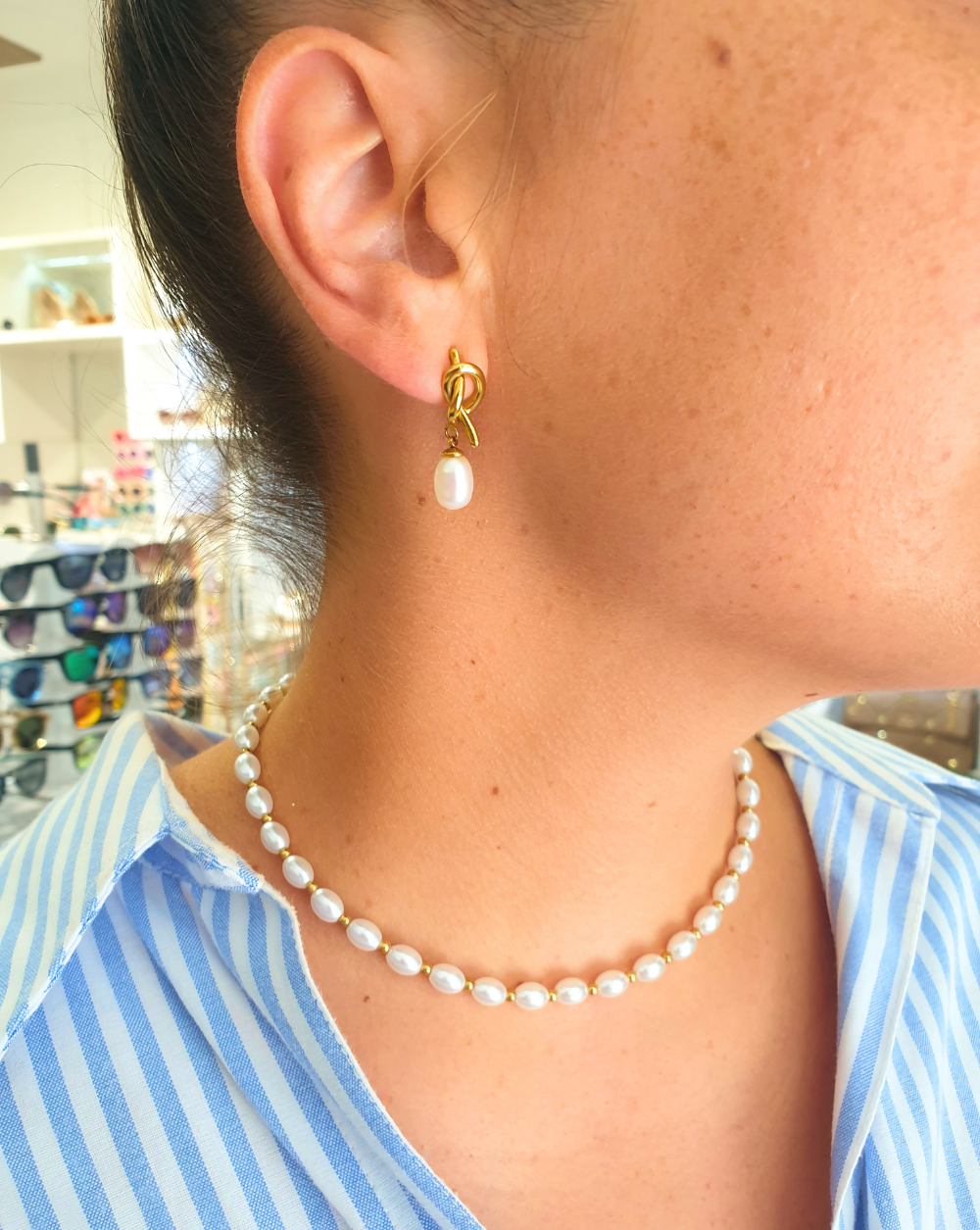 Earrings KNOT PEARL