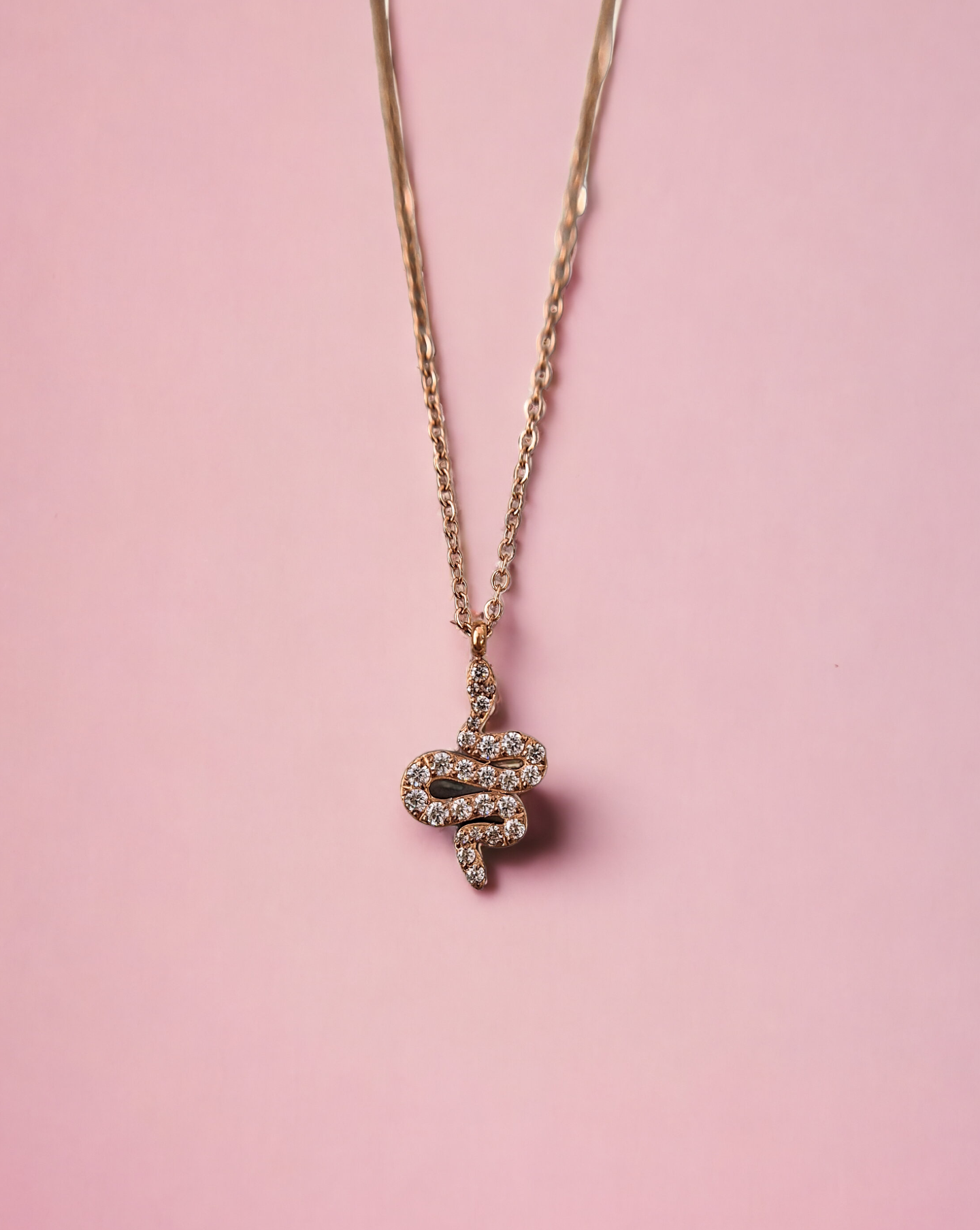 Necklace Mini Snake with zircons