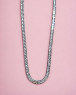 Chain with zircons-Silver
