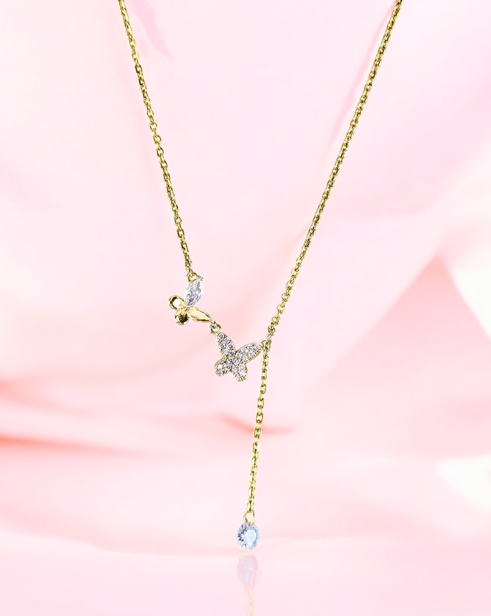 Verižica BUTTERFLY CRYSTAL
