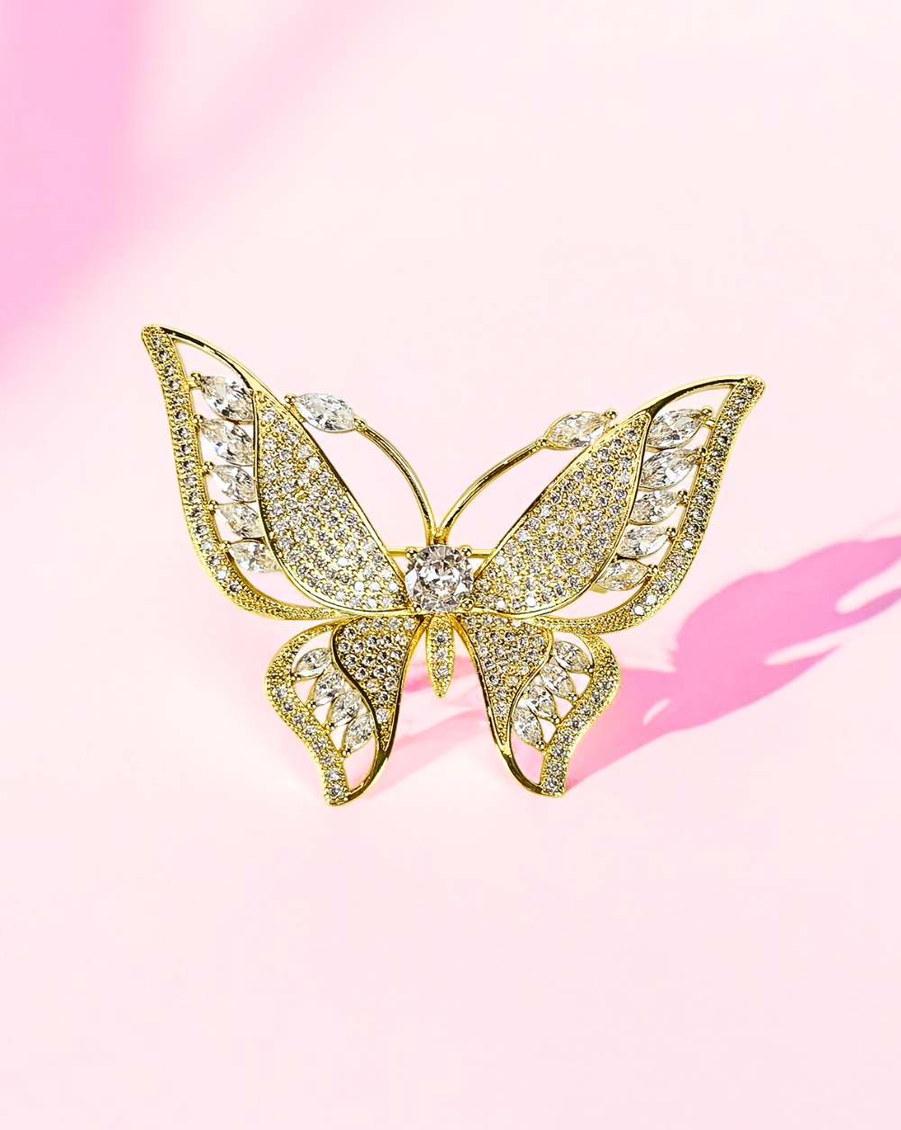Brosche FUNKELNDER SCHMETTERLING