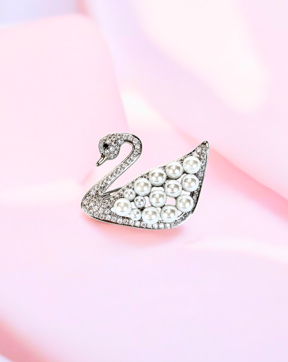 Broška PEARL SWAN