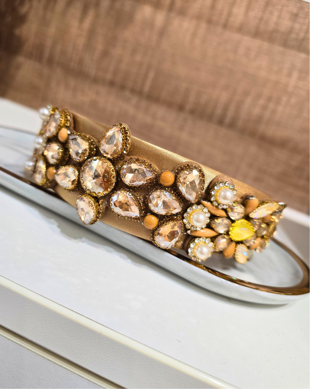 Obroč za lase LUXE | Nude