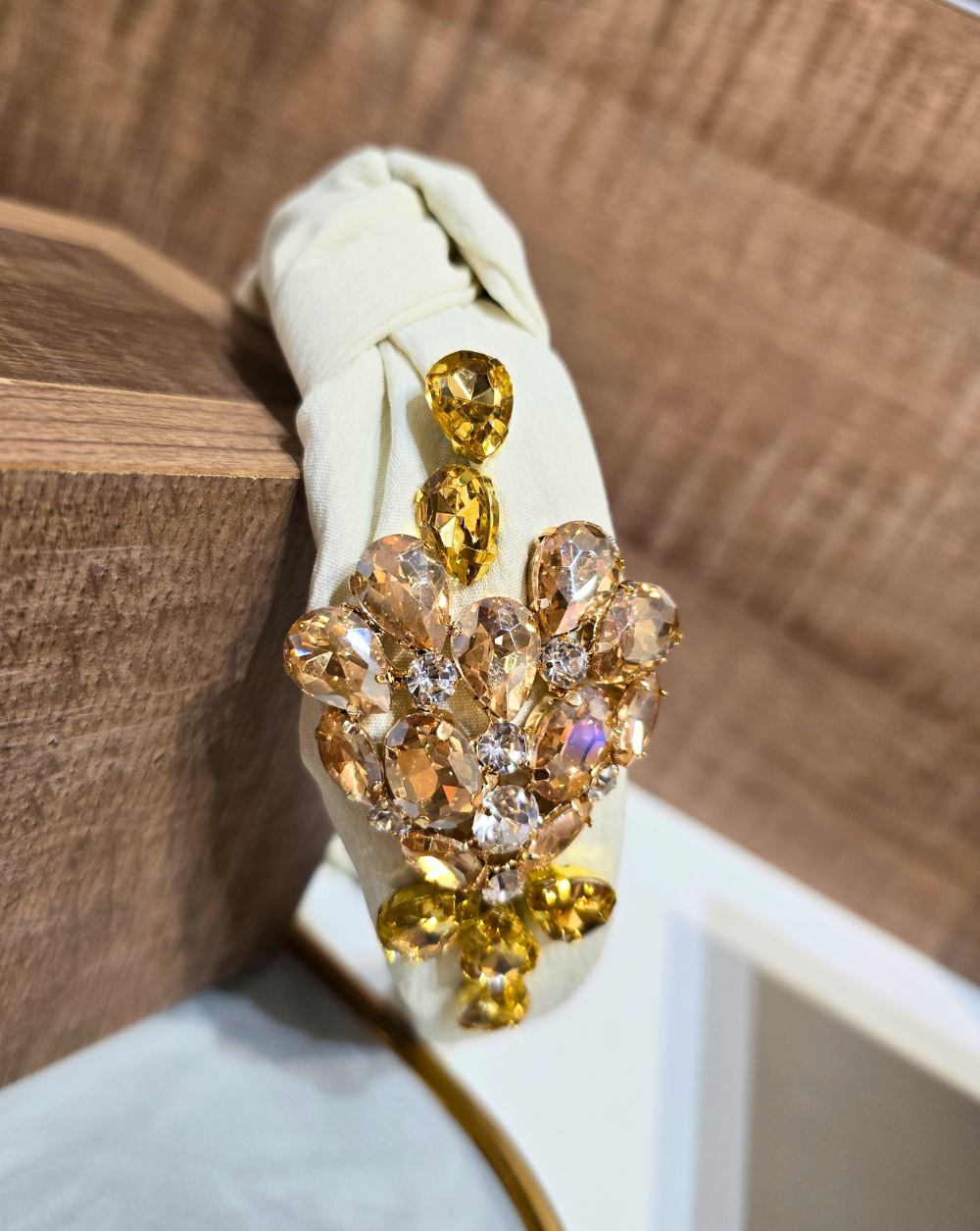 Prsten za kosu GLAM TWIST | Beige