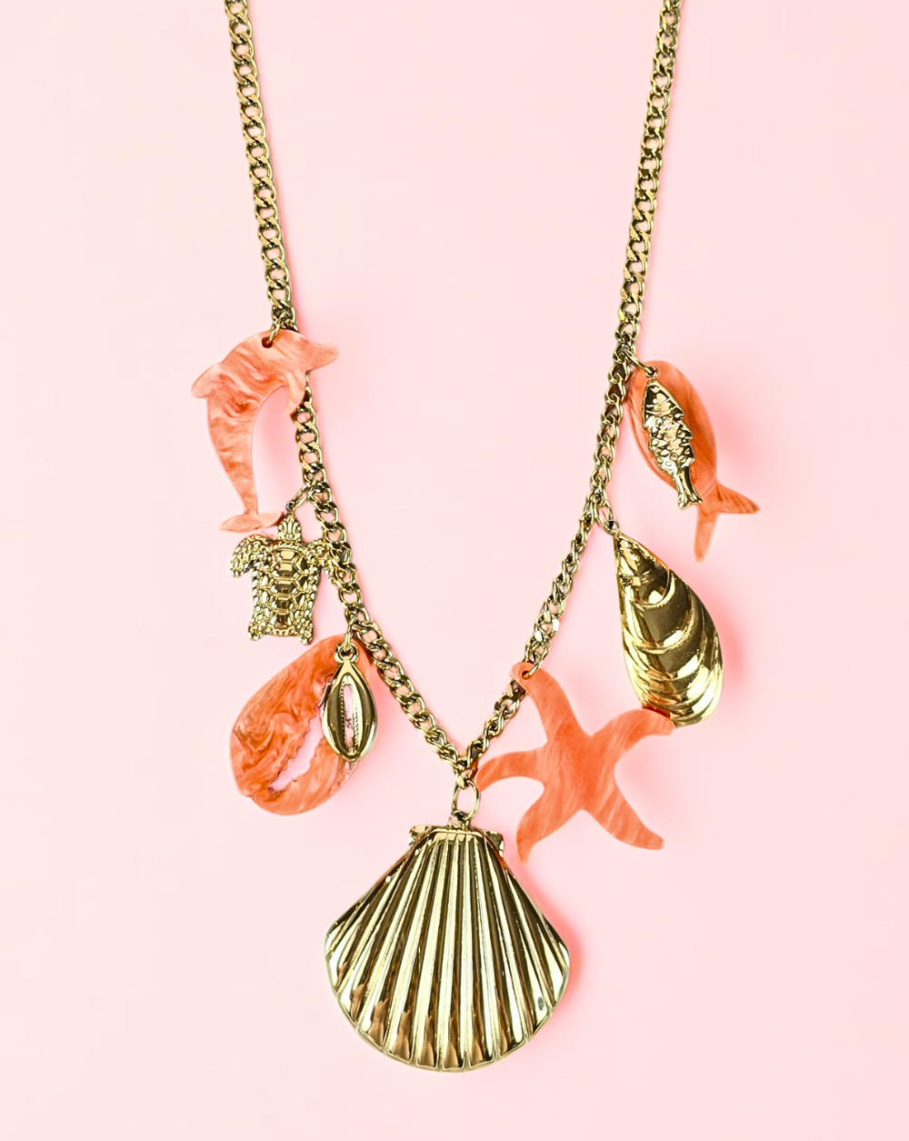Halskette SEASHELL FANTASY orange Patrizia Ljubljana