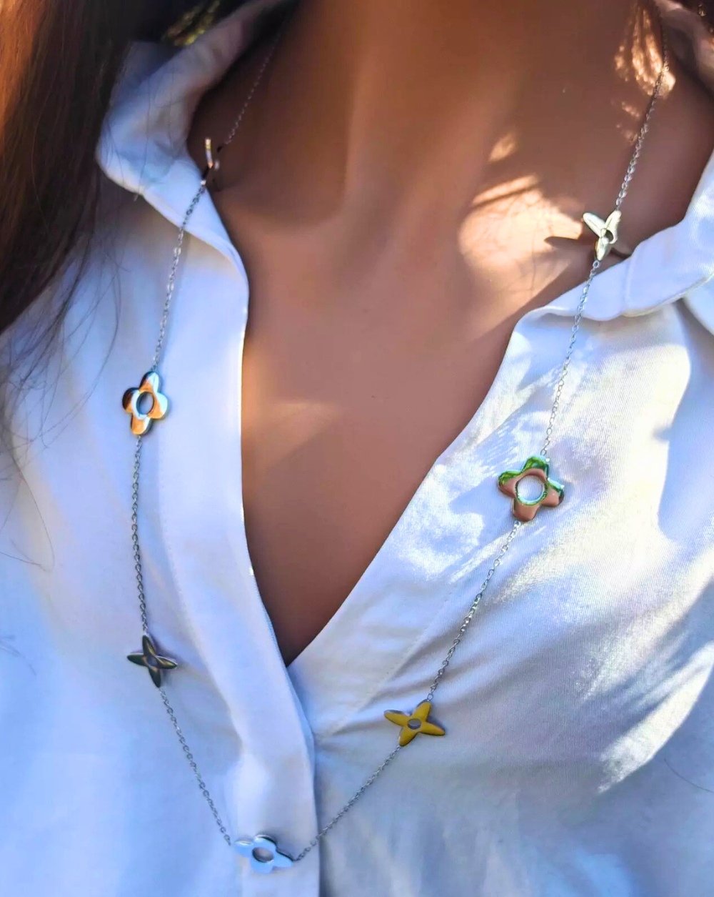 Lang Halskette FLOWERS