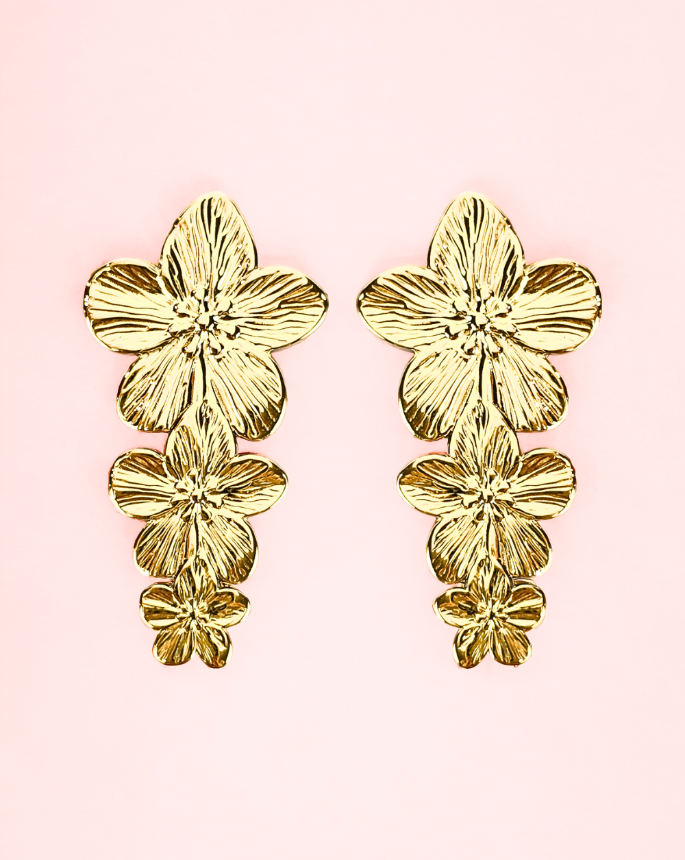 Modni uhani TRIPLE FLORETS