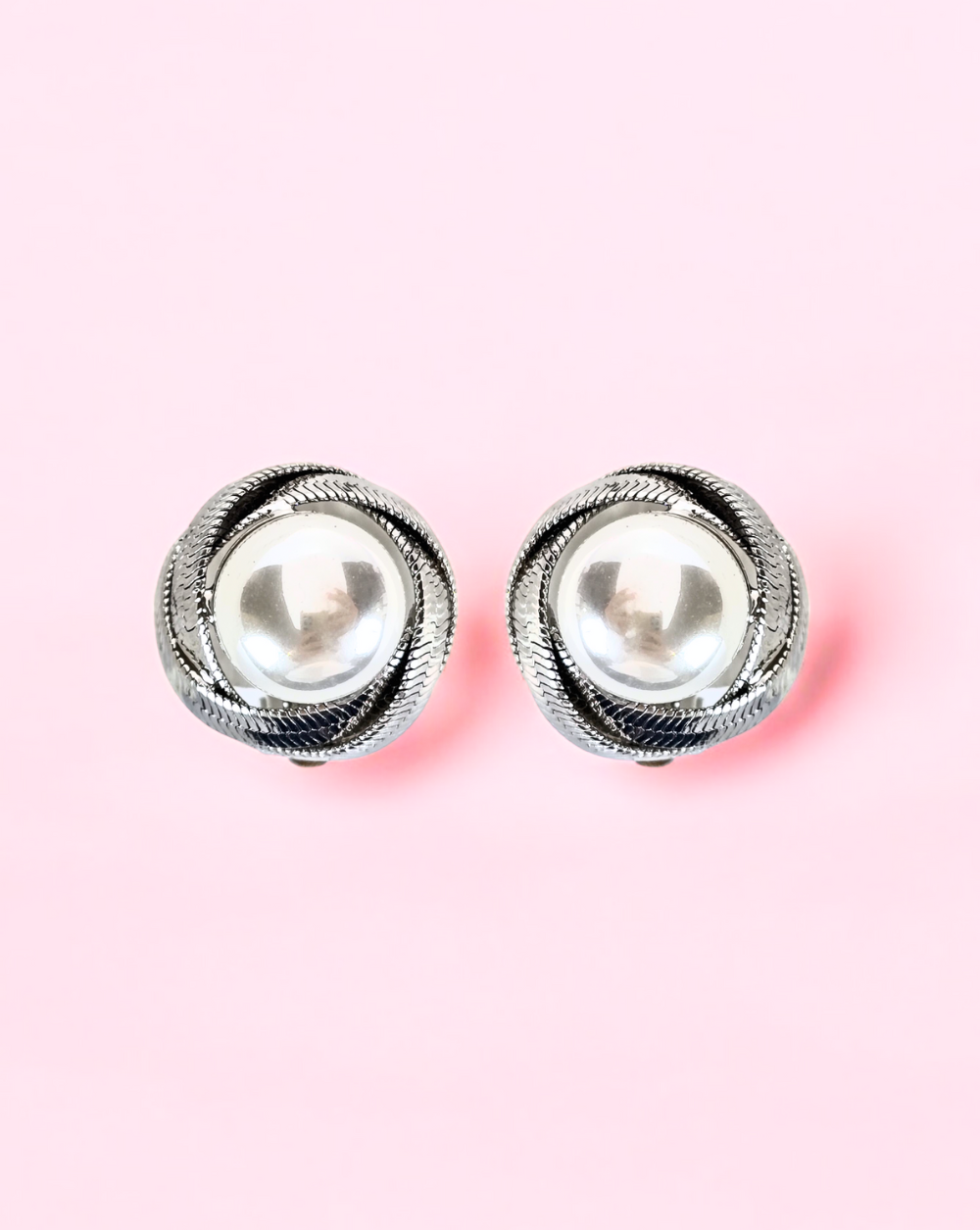 Clip-On earrings PEARL | Silver