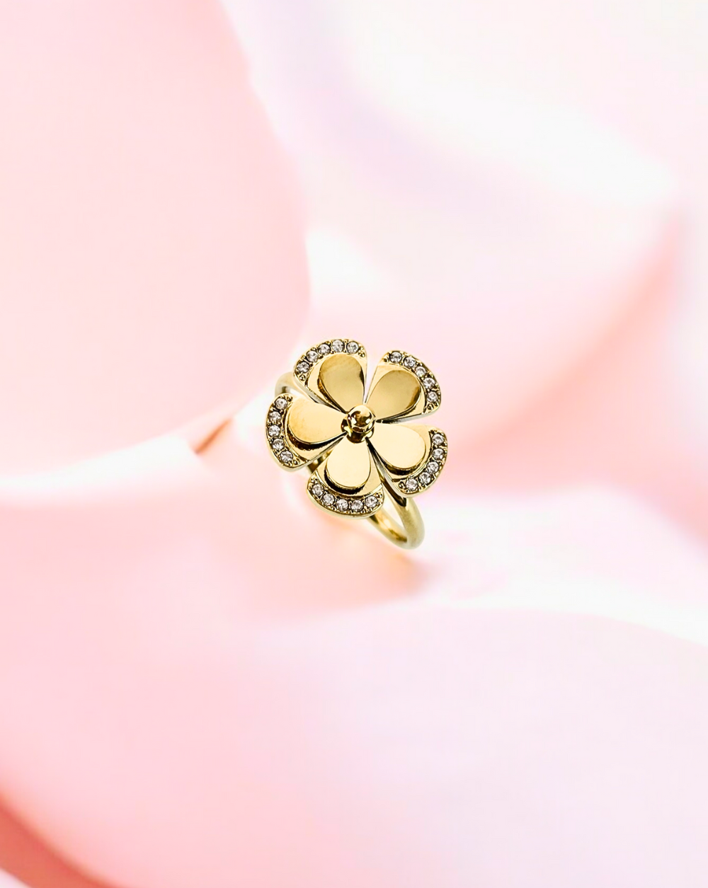 Ring Kristallblume Patrizia gold