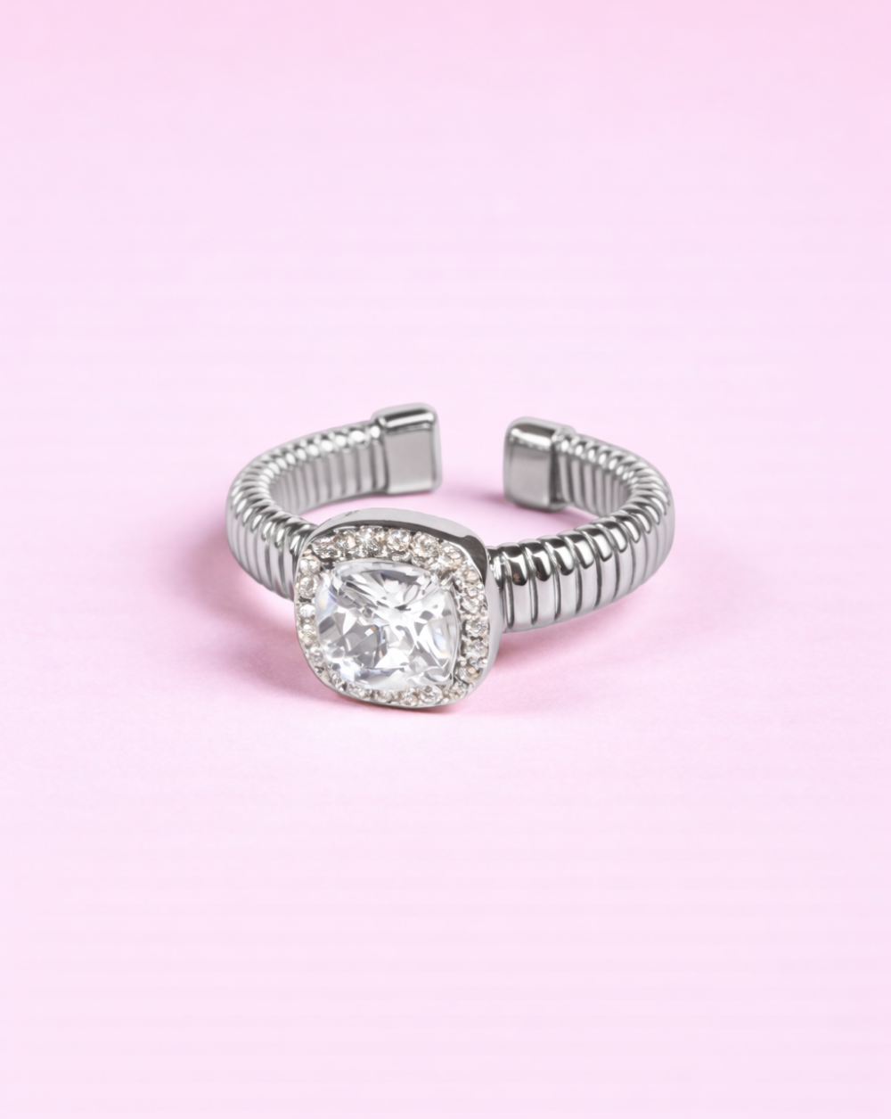 Ring FLEXI CRYSTAL mit großem Kristall - Trgovina Patrizia Ljubljana.