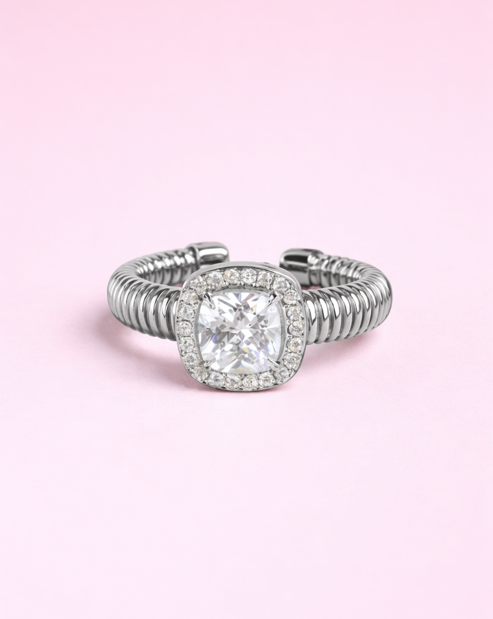 Ring FLEXI CRYSTAL mit großem Kristall - Trgovina Patrizia Ljubljana.