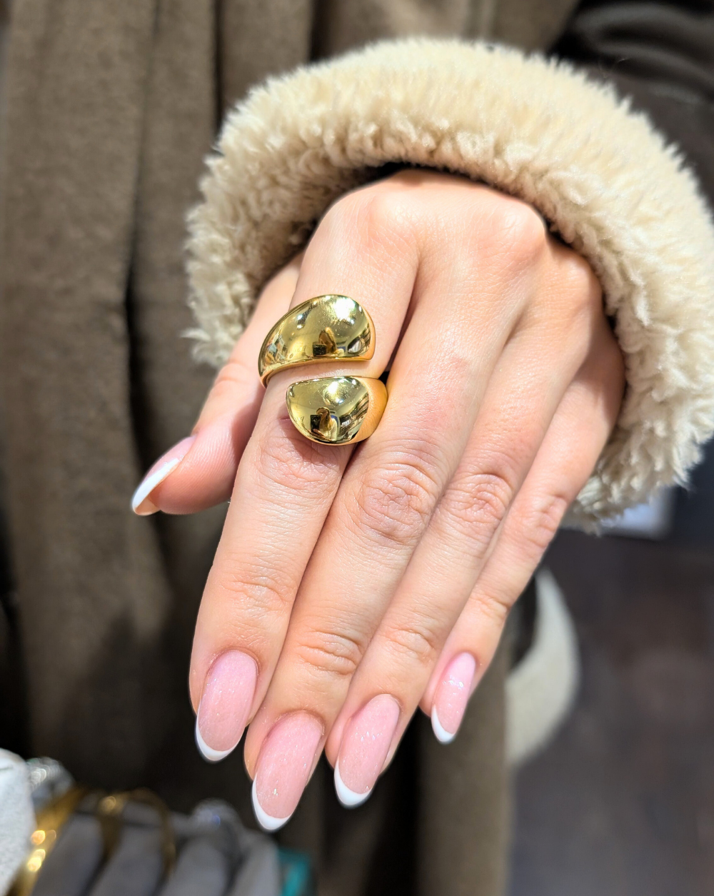 Ring EMBRACE Ring is a striking statement piece from the Patrizia store in Ljubljana.