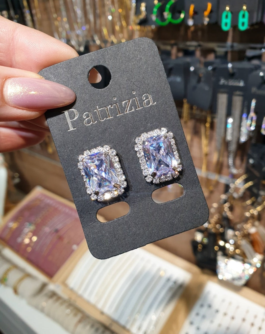 Earrings with rhinestones CELEBRATE