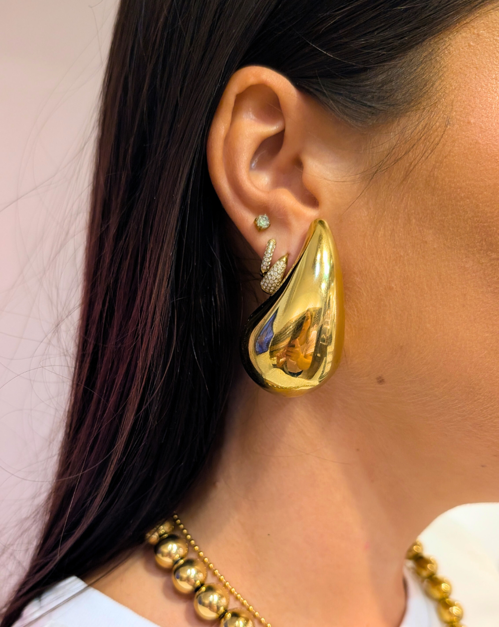 Uhani CHUNKY DROP | Večji model Trgovina Patrizia Ljubljana