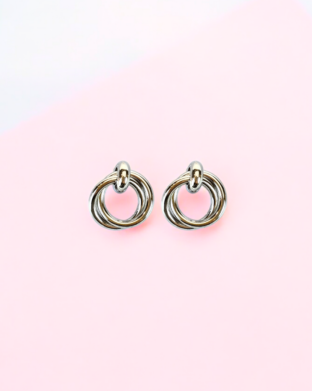 DOUBLE earrings KNOT Mini silver