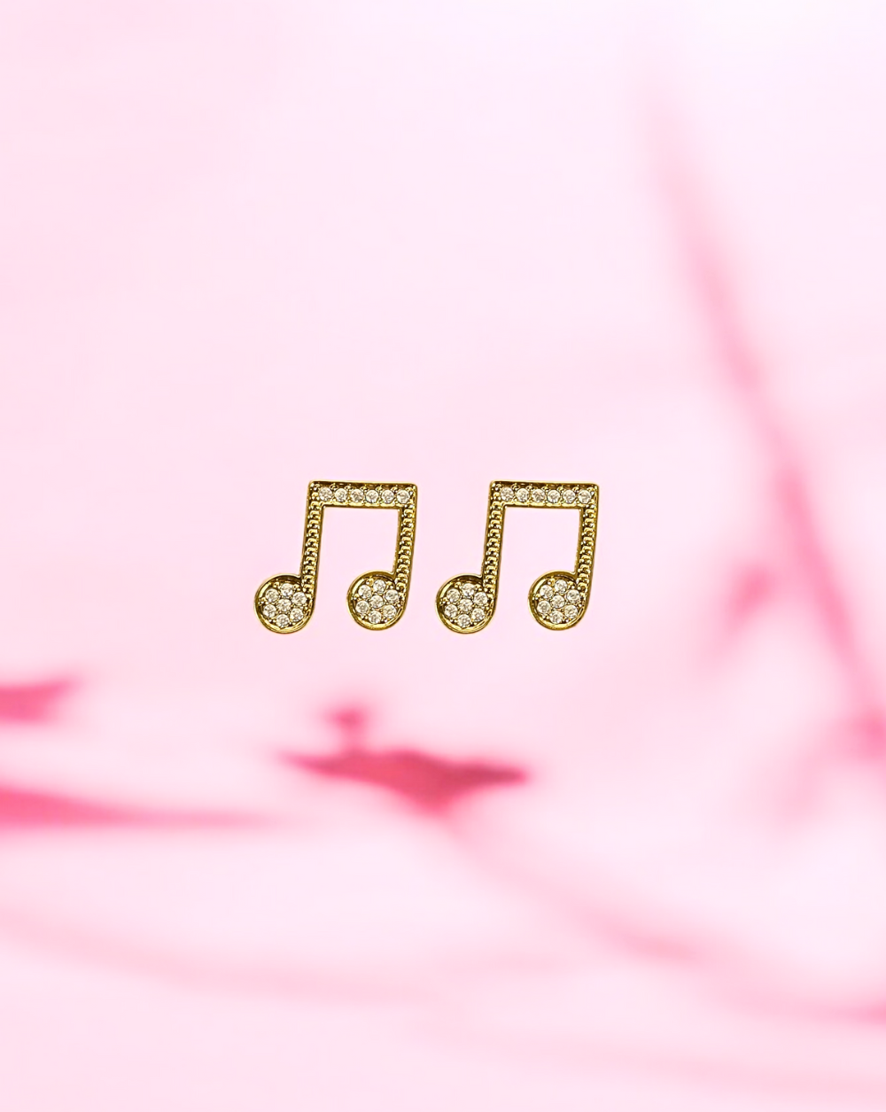 BLACK EARRINGS MELODY GOLD