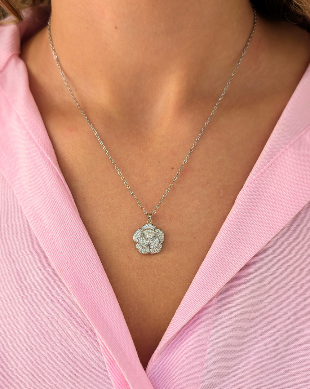 Halskette PAVÉ ROSE mit Pflasterkristallen Trgovina Patrizia Ljubljana