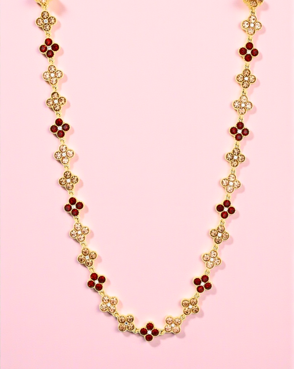 GLAM FLOWERS necklaceFLOWERS brown flower motif Trgovina Patrizia