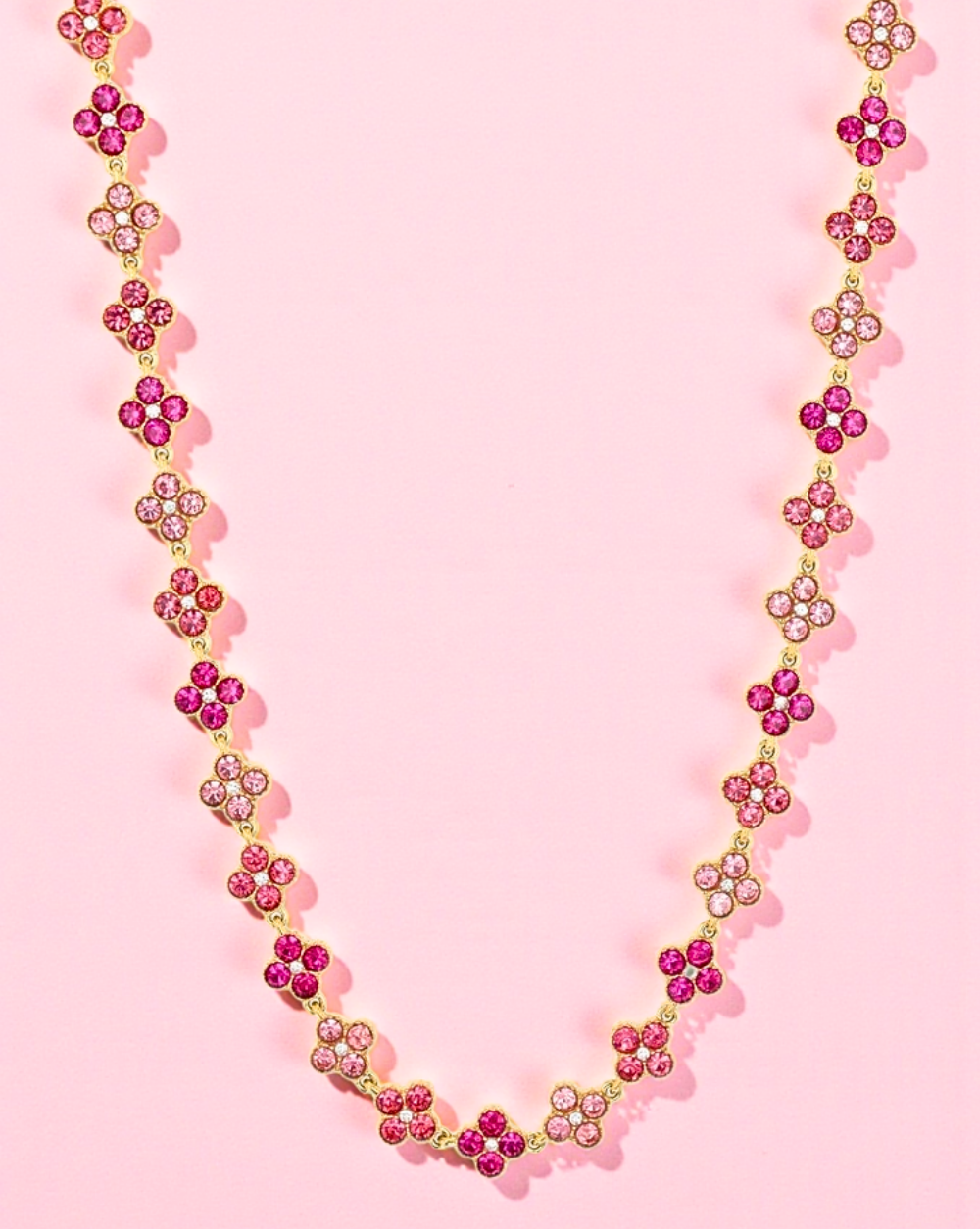 GLAM FLOWERS necklaceFLOWERS pink flower motif Trgovina Patrizia