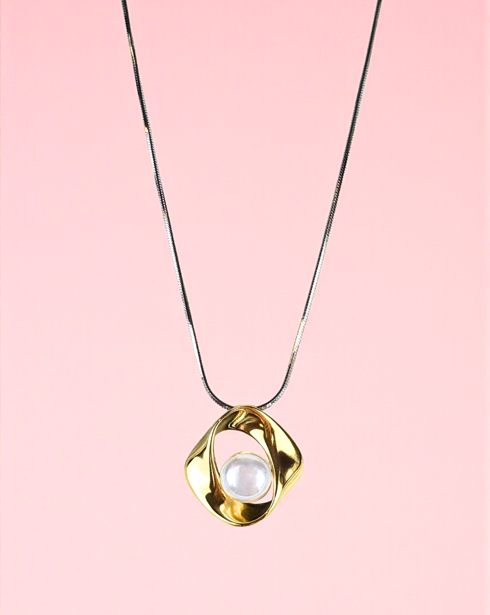 Minimalist necklace  PEARL  necklace  PEARL pearl accent, modern elegant women's jewelry made of stainless steel, gift for her, Trgovina Patrizia