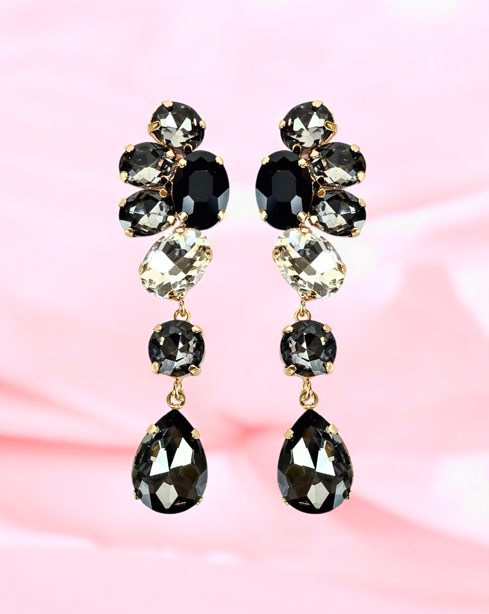 DAISY dangle earrings GLAM | Black