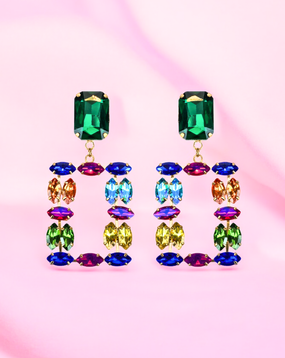 Viseči uhani GLAM CUBE | Multicolor