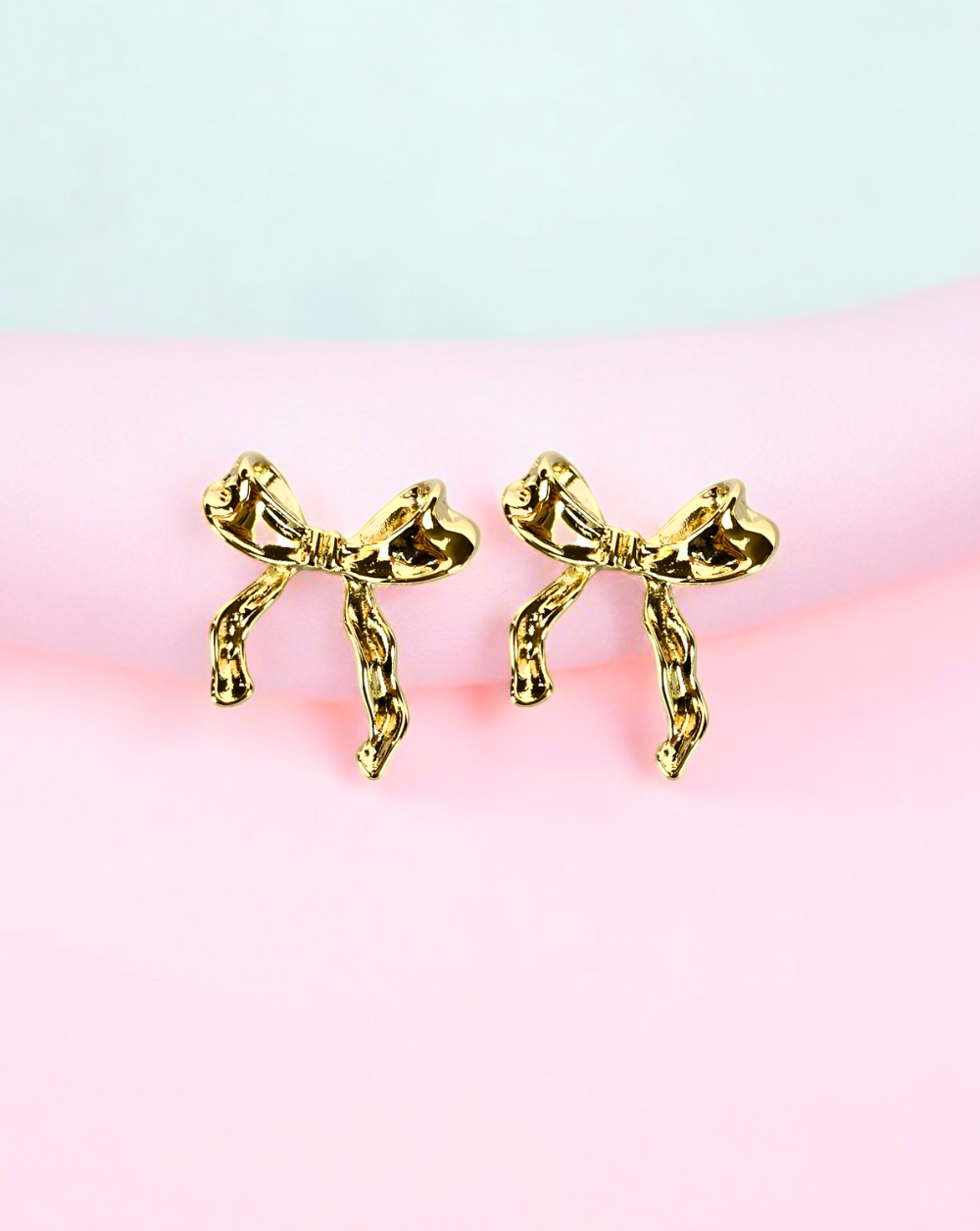 Stud Earrings BOW TEXTURE