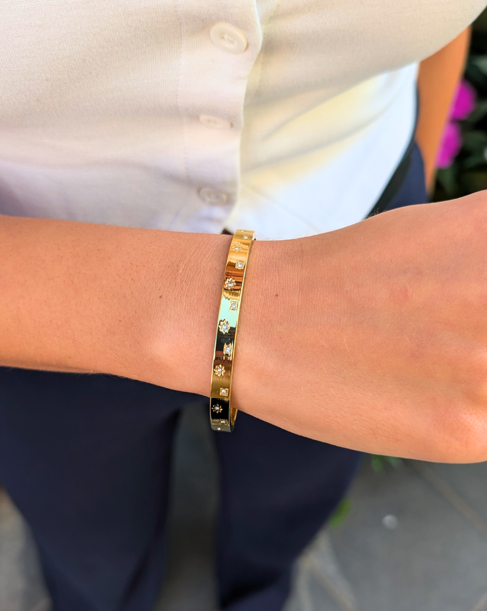 Armband aus Edelstahl mit Sternmotiv und Kristallen - Trgovina Patrizia Ljubljana