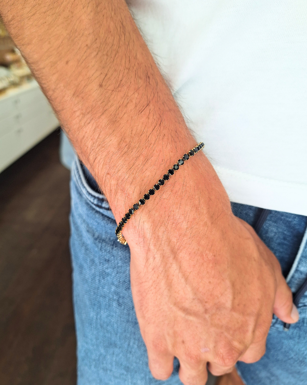 Men's tennis Bracelet | Black