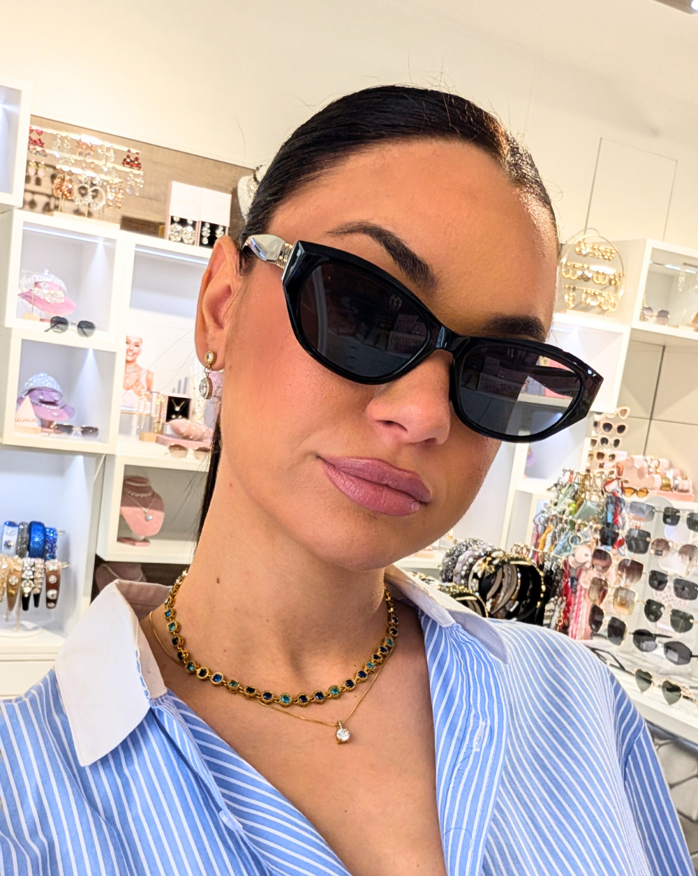 Sunglasses , black cat-eye, UV400 protection, Patrizia Ljubljana