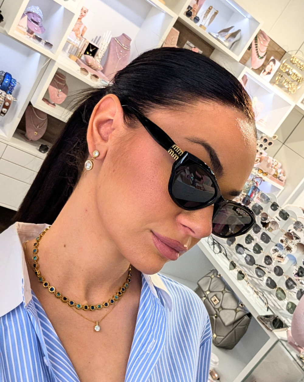 Sunglasses , black cat-eye, trend 2026, UV400 protection Patrizia Ljubljana