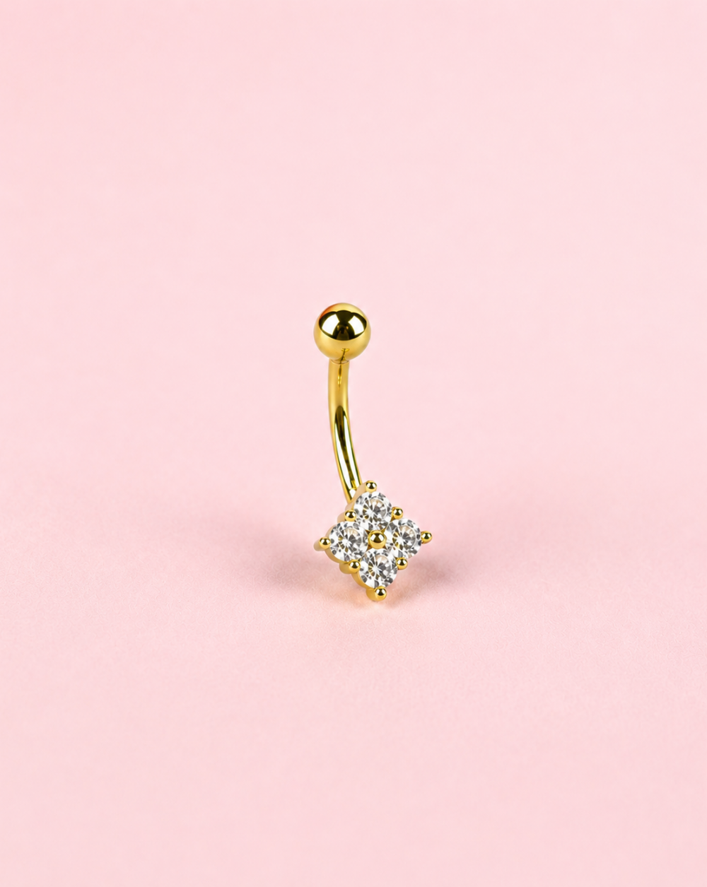 Bauchnabelpiercing GLOW – ein Bauchnabelpiercing mit funkelnden Steinchen und elegantem Design für einen raffinierten und markanten Look. Trgovina Patrizia 