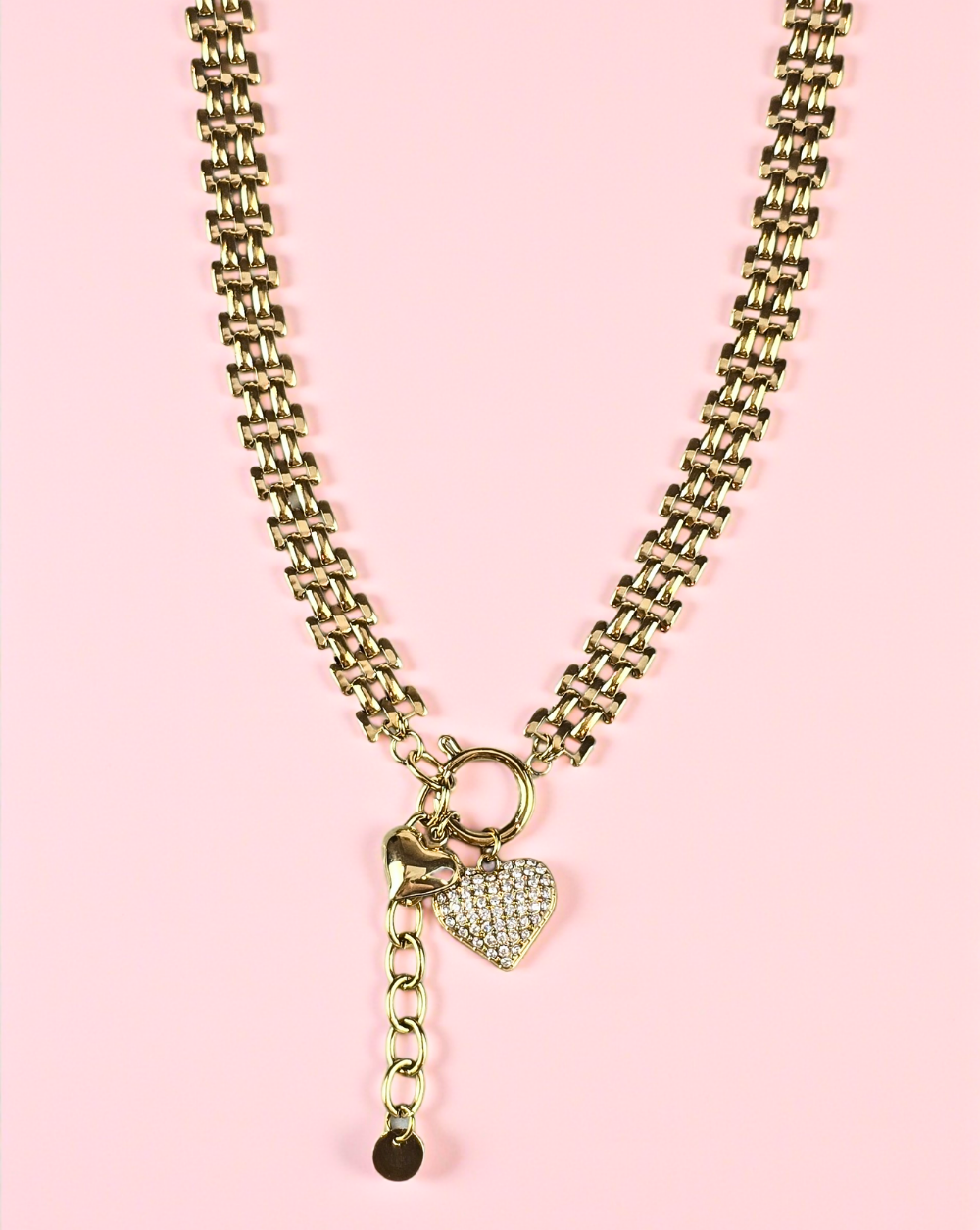 HEART Necklace  with stainless steel heart pendant, statement women's jewelry – Trgovina Patrizia