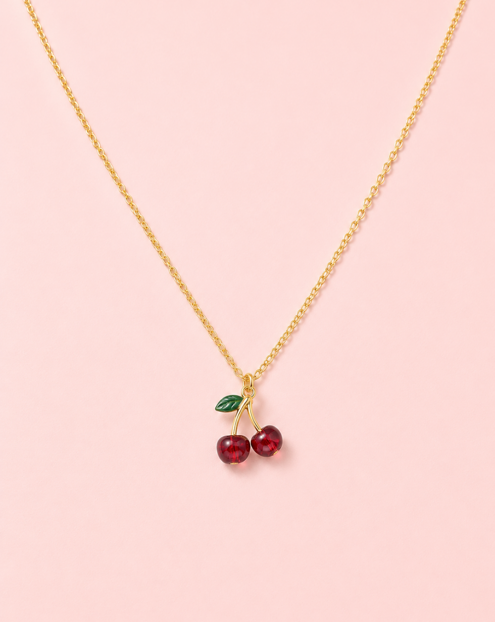Necklace CHERRY Stainless Steel Necklace – necklace a cherry motif and a delicate design for a unique and eye-catching look. Trgovina Patrizia