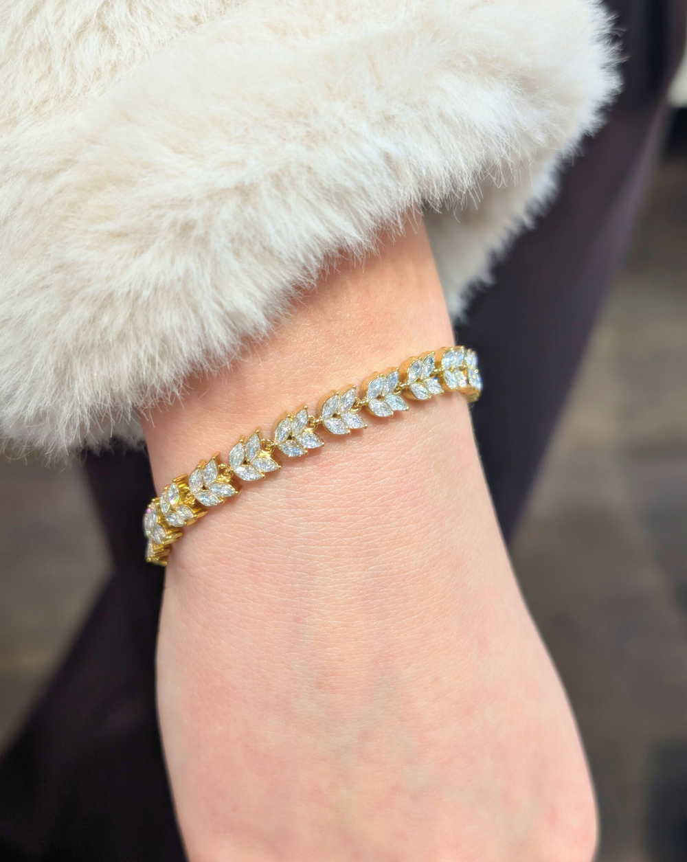 Armband mit Kristallen in Marquise-Form aus Edelstahl, Trgovina Patrizia