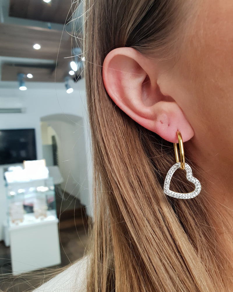 Fashionable earrings with a pendant-Heart