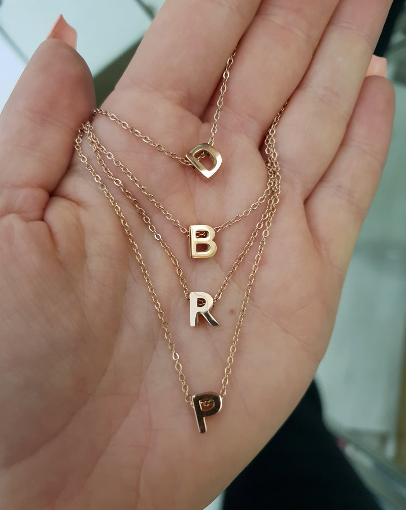 Letter chain-Rose gold