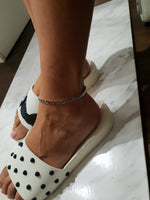 Ankle bracelet KNITTING-Silver