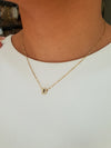 Halskette mit dem Buchstaben Zirkone-Gold