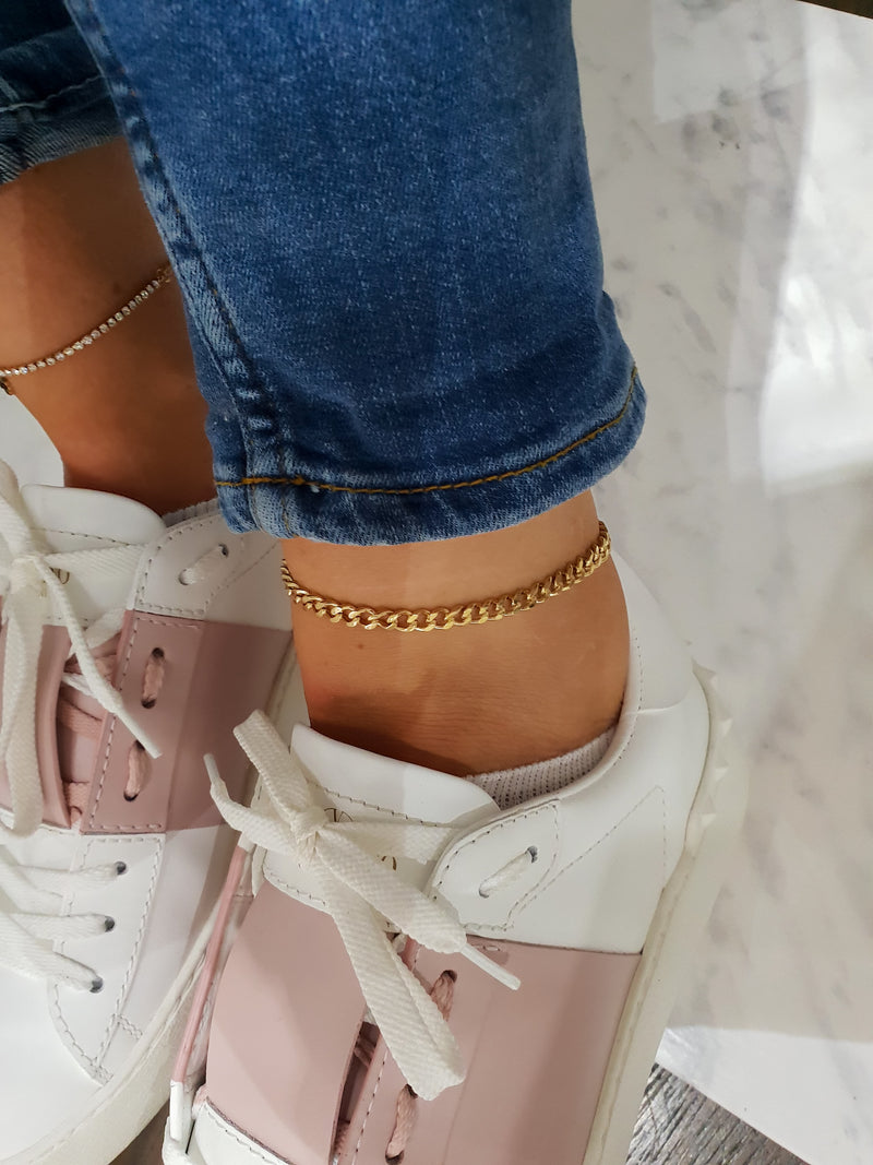 Ankle bracelet KNITTING-Rose gold