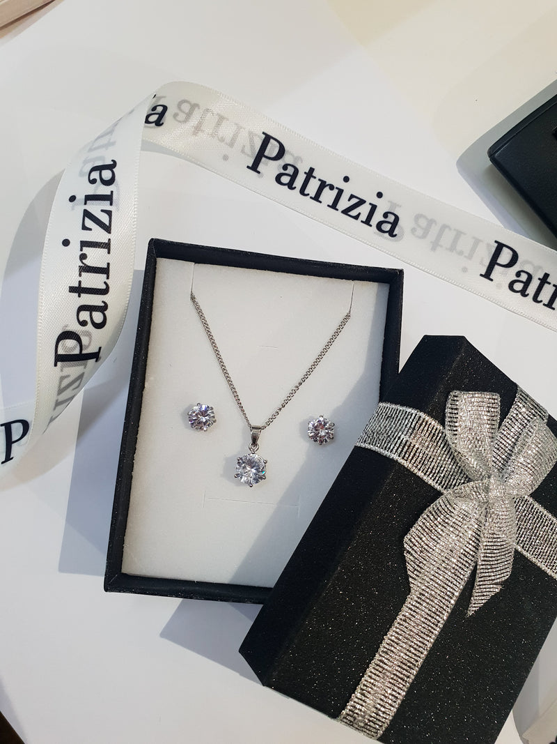 Gift package-Chain with zircon 8mm Silver