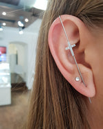 Fashionable single earring CROSS