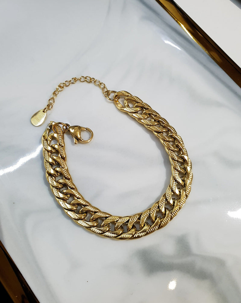 Men's bracelet CHAIN ​​Gold 10mm
