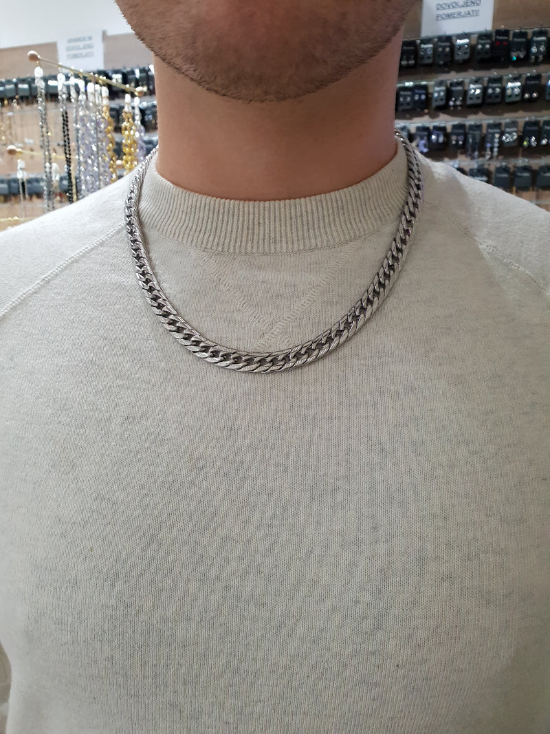 Men's chain CHAIN ​​Silver 10mm