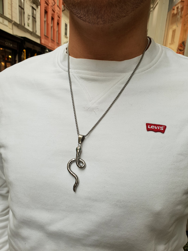 Men's chain SNAKE-Silver