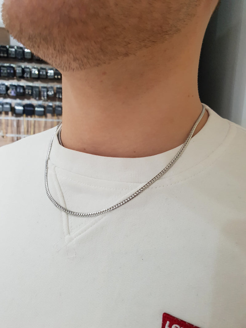 Herren Halskette Box 3mm-Schwarz