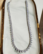 VALENTINE chain with zircons-Silver