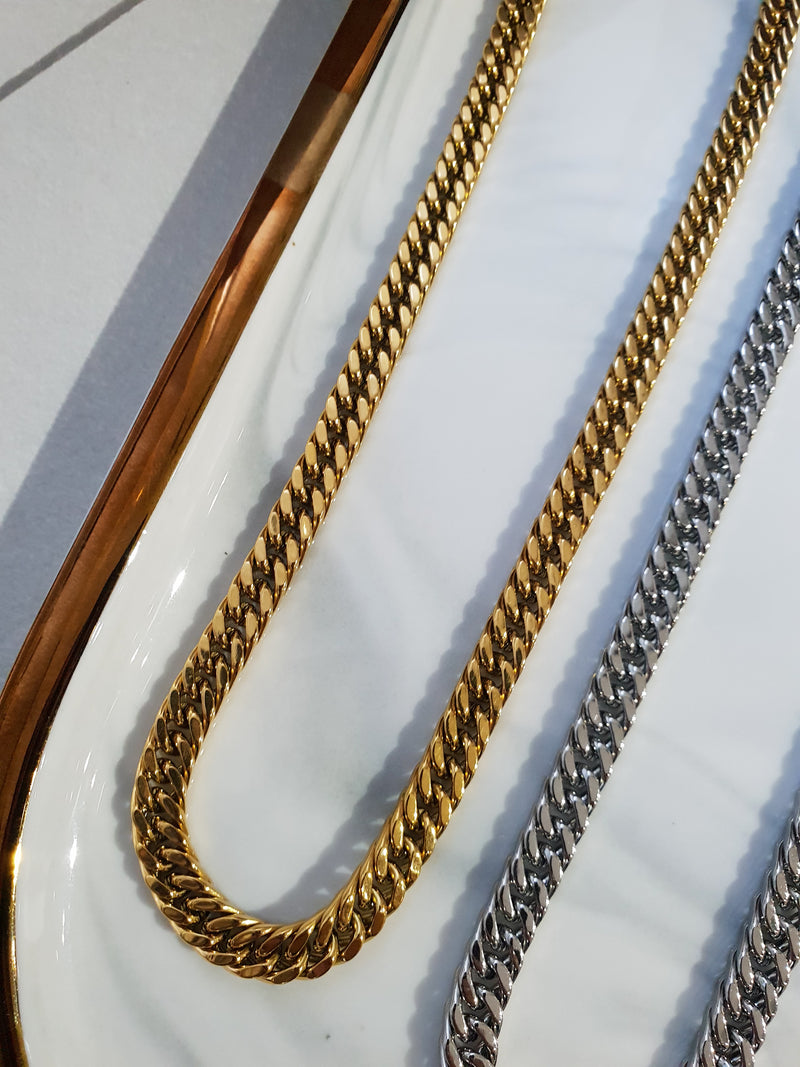 Men's chain CUBAN LINK 7mm-Gold