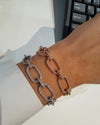Glamorous bracelet with zircons-Square