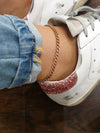Ankle bracelet KNITTING-Rose gold